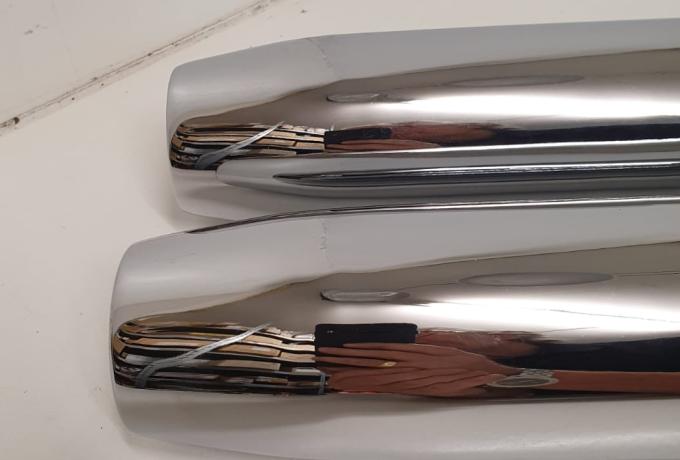 Norton Dominator Silencer 88/99. 500/600 cc 1959-67  1 5/8" Pair