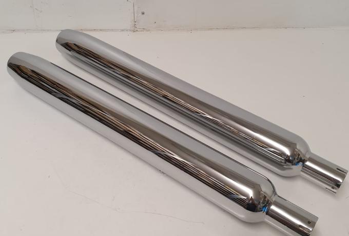 Norton Dominator Silencer 88/99. 500/600 cc 1959-67  1 5/8" Pair