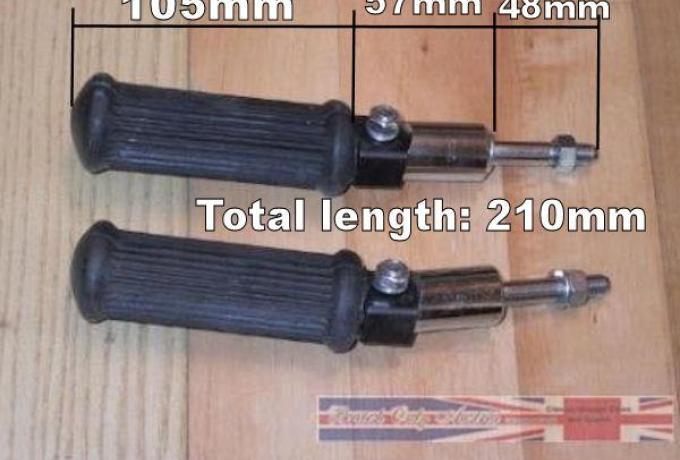 Footrests rear. Universal. Folding with Rubbers /Pair