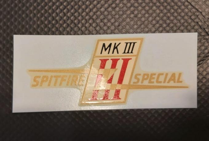 BSA Spitfire MK III Special. Tank Top Transfer. 1967