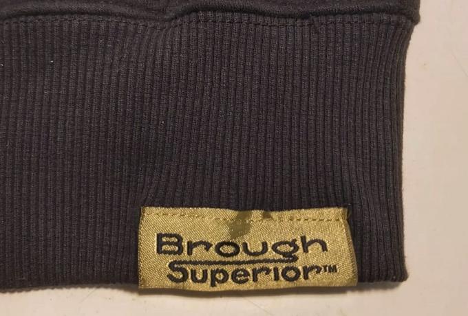 Brough Superior Zipped Hoodie. Black / Rose Gold. Size L