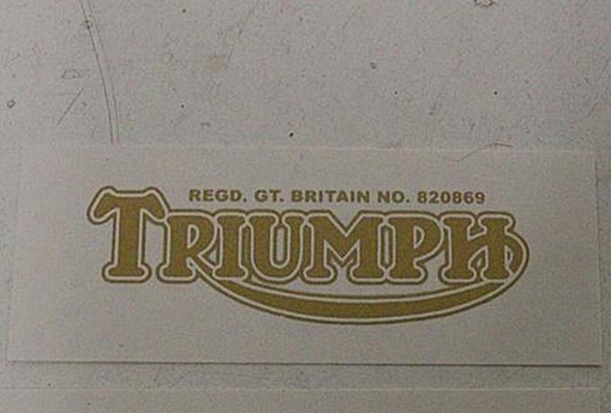 Triumph Transfer Rear No. Plate