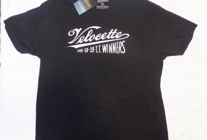 Velocette T-Shirt 26-28-29. Black. XL