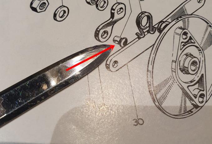 Triumph/BSA Pivot Pin Brake Rod conical Hub Rear