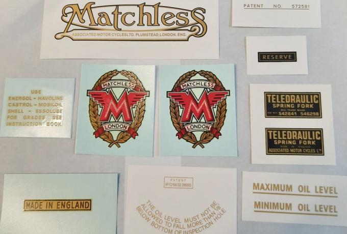 Matchless Single & Twins Transfer Set 1959