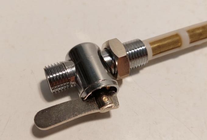 Triumph Petrol Tap with Tube 1/4"-1/4" BSP 
