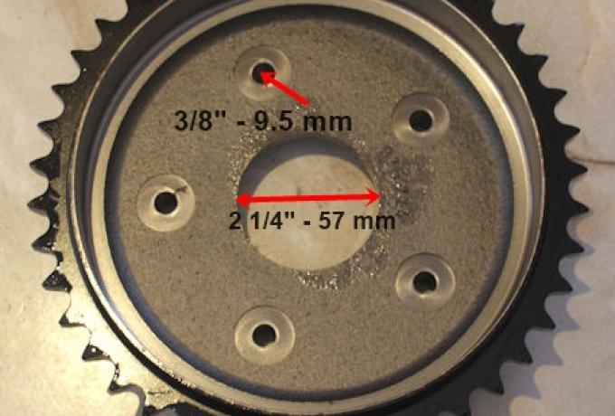 AJS/Matchless AMC Brake Drum / Rear Sprocket f. Full Width Hub 1957-