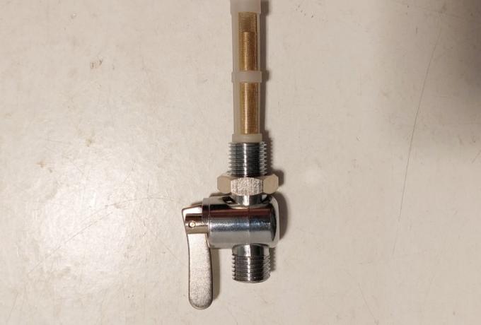 Triumph Petrol Tap with Tube 1/4"-1/4" BSP 