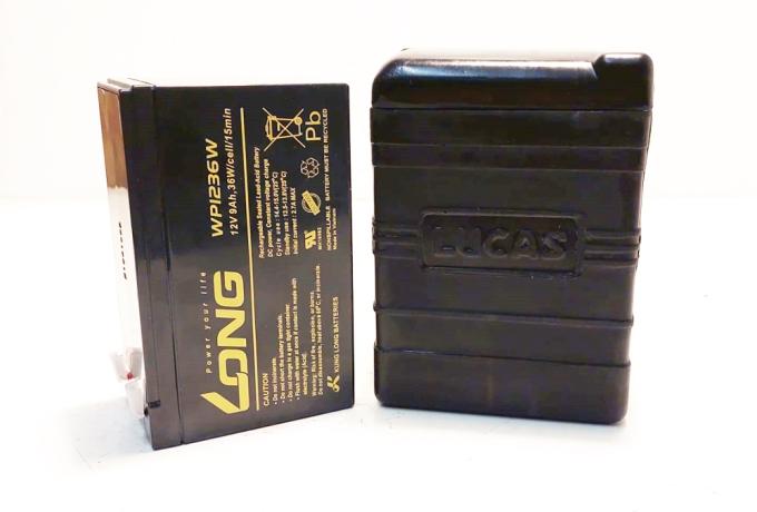 Lucas Battery Box Replacement + Sealed Lead-Acid Battery 12V 9Ah. 36W