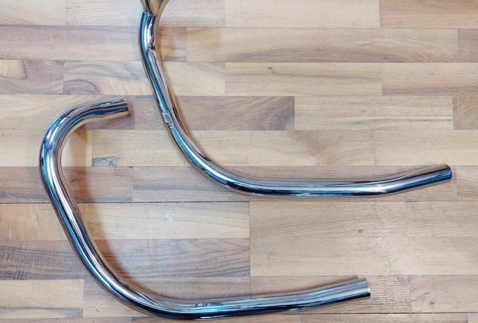 Triumph T140 Exhaust Pipes Pair with Balance Pipe