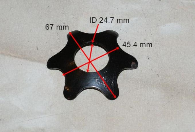 BSA Steering Star Washer black 