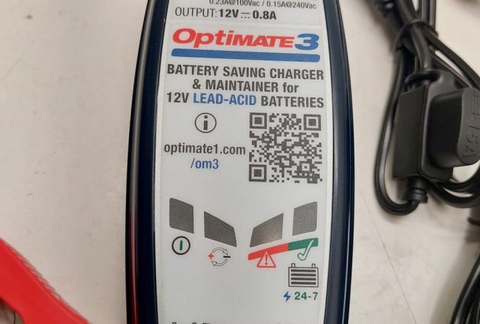 OptiMate3 Battery Saving Charger & Maintainer f. 12V Lead-Acid