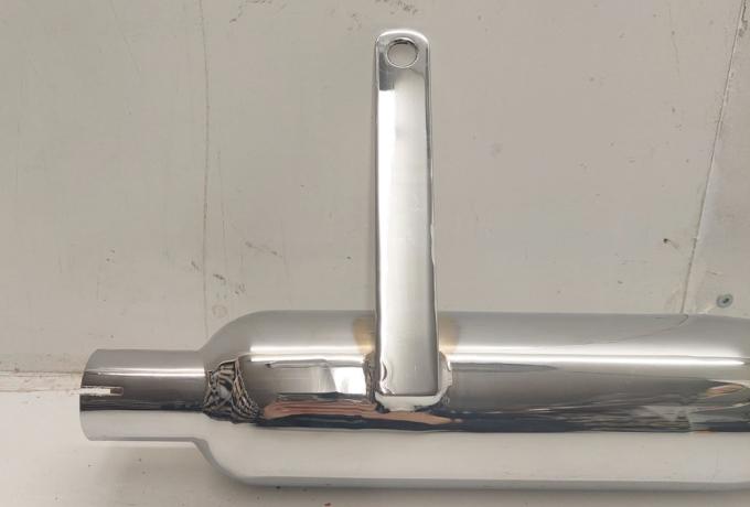 Triumph Siamese Silencer High Level. LHS. 350. 500. 650. 1 3/8"