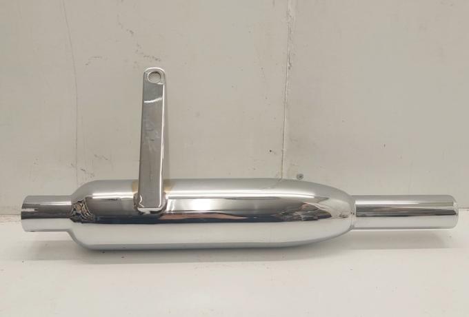 Triumph Siamese Silencer High Level. LHS. 350. 500. 650. 1 3/8"
