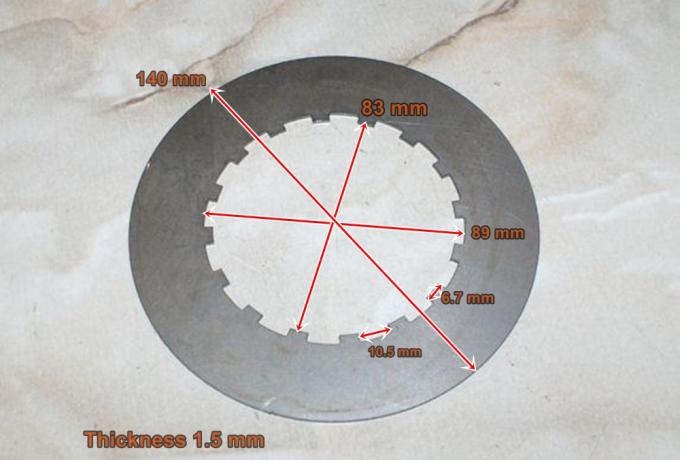 AJS BSA Matchless Burman Clutch Plain/Steel Plate 060"-1.5mm
