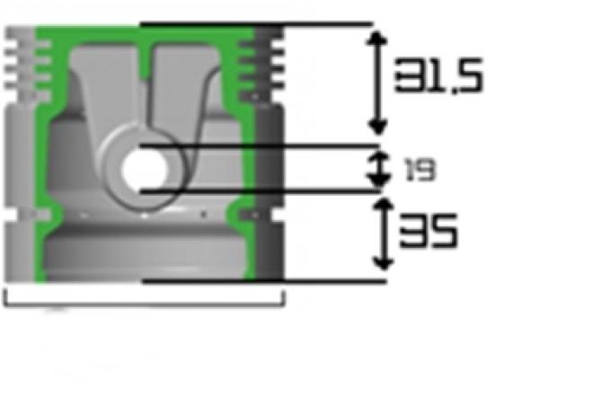 BSA Kolben M20 +040. 83.0mm