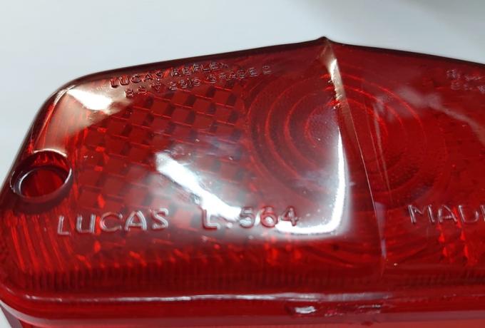 Rear Light Lucas Lense/Glass L564 6V