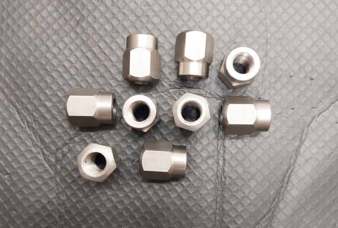 Norton 16h. Big 4 Cylinder Head Nut. Stainless Steel / Set