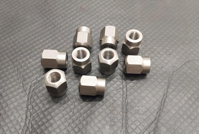 Norton 16h. Big 4 Cylinder Head Nut. Stainless Steel / Set