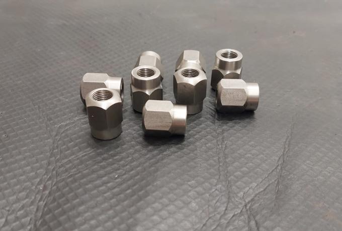 Norton 16h. Big 4 Cylinder Head Nut. Stainless Steel / Set