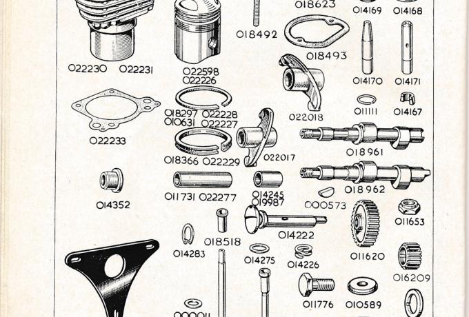 Matchless G9 Super Clubman Spares List 500 cc OHV 1956. copy