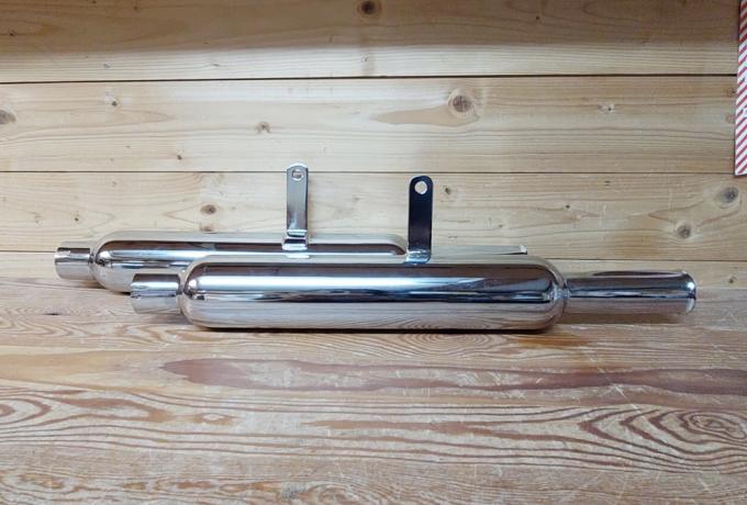 Ariel 350 500 cc Burgess Plunger Twinport Silencer Pair 1 3/4" 