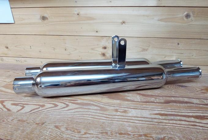 Ariel 350 500 cc Burgess Plunger Twinport Silencer Pair 1 3/4" 