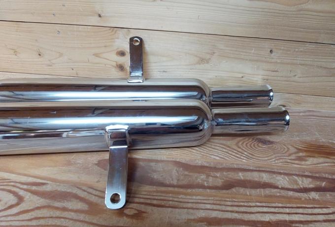 Ariel 350 500 cc Burgess Plunger Twinport Silencer Pair 1 3/4" 