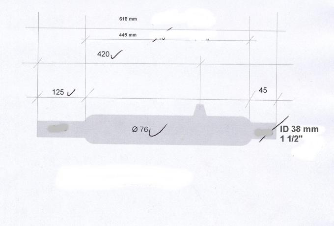 BSA A7/A10 Silencers Swinging Arm 1954-1958 1 1/2" /Pair