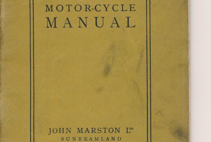Sunbeam Motorcycle Manual original used 1926