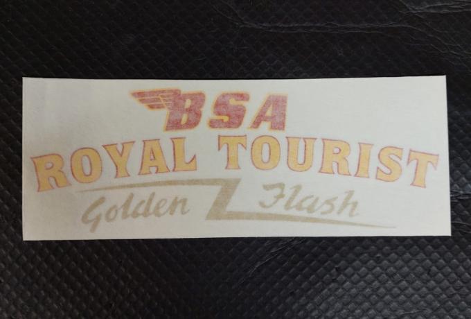 BSA Royal Tourist Tank Top Vinyl Transfer / Sticker early 1950s