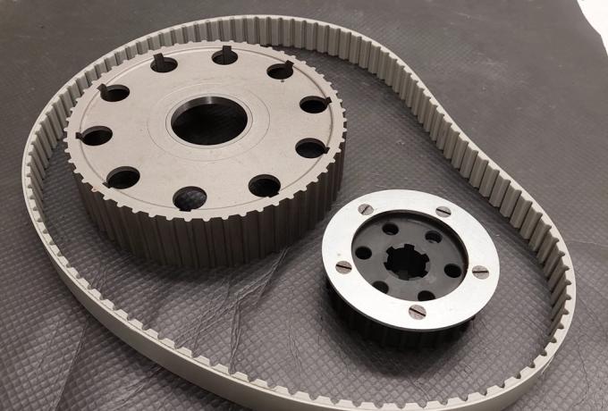 Triumph Belt drive kit, Pre unit, Rigid Frame, Alloy
