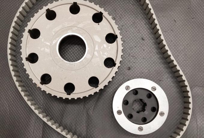 Triumph Belt drive kit, Pre unit, Rigid Frame, Alloy