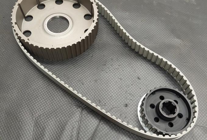 Triumph Belt drive kit, Pre unit, Rigid Frame, Alloy