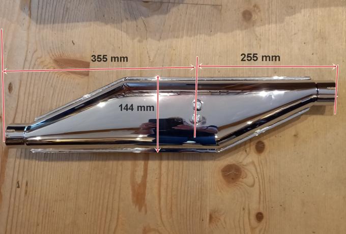 BSA Sloper Auspufftopf rechte Seite