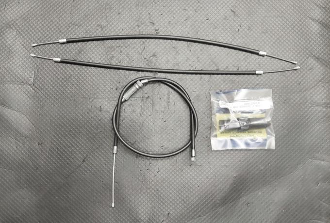 Throttle Cable Set. Norton Dominator 88/99 Amal 376 USA Handlebars c/w J/Box