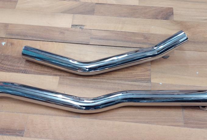 Matchless Model X Exhaust Pipes Pair. Chrome