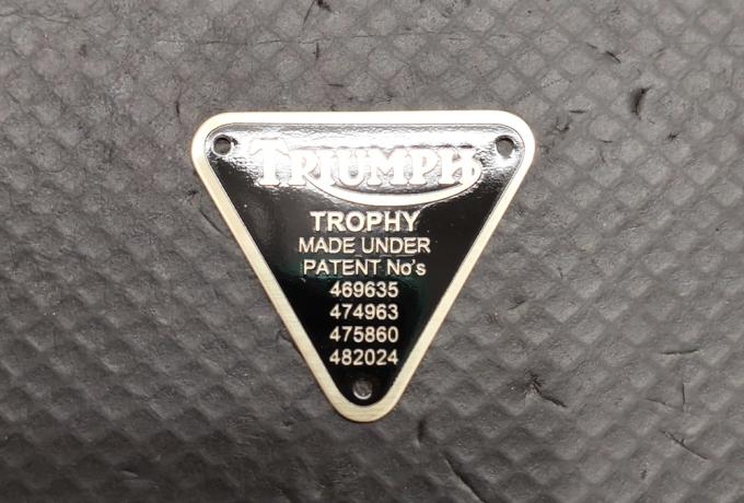 Triumph Patent Plate Marked Trophy Gold