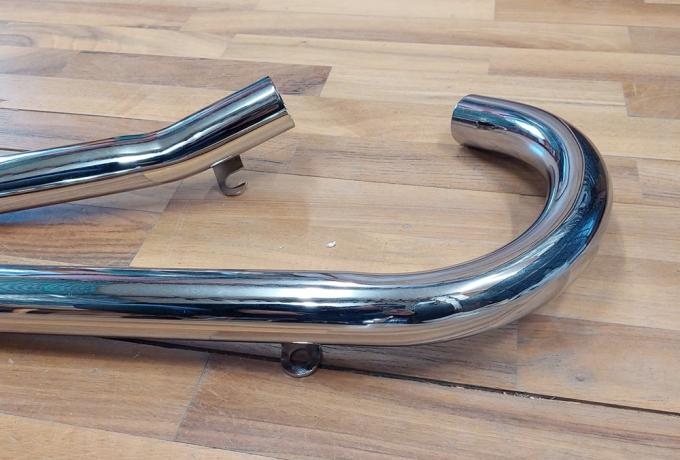 Matchless Model X Exhaust Pipes Pair. Chrome