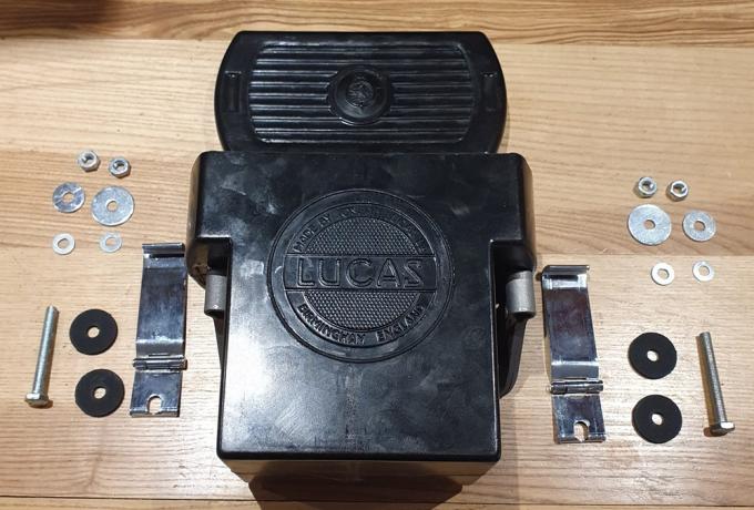 Lucas T-Battery Holder. Battery Case, Battery Clips. Mounting Set