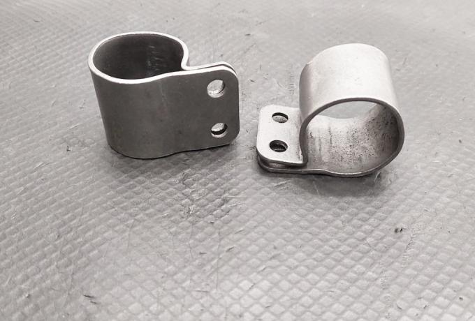 BSA D7 D10 Bantam Front Mudguard Stay Clip . 2 Hole. Pair