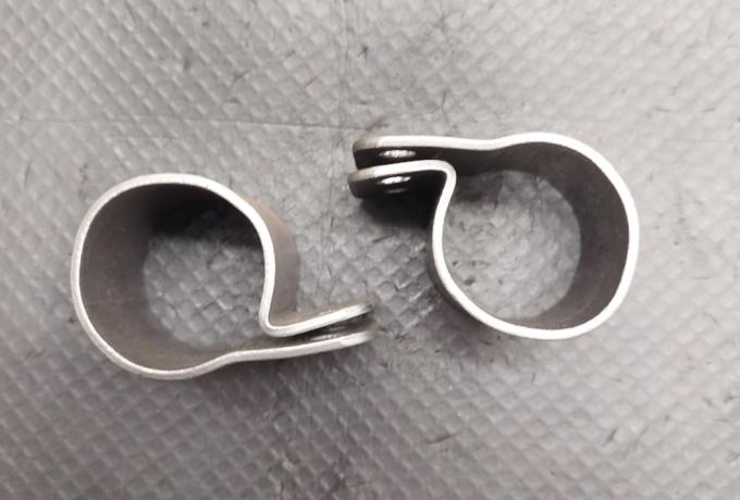 BSA D7 D10 Bantam Front Mudguard Stay Clip . 2 Hole. Pair