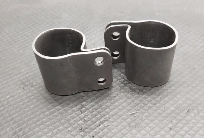 BSA D7 D10 Bantam Front Mudguard Stay Clip . 2 Hole. Pair