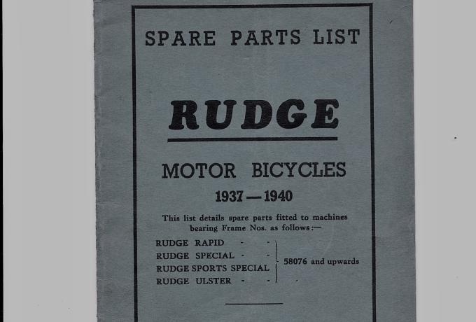 Rudge Teilebuch 1937-1940