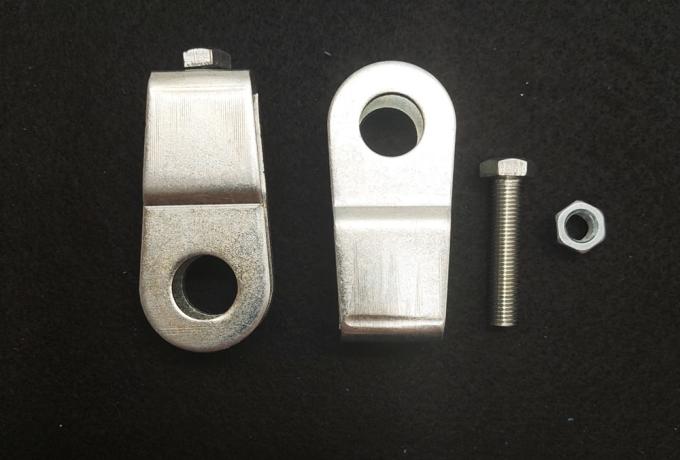 Triumph T140 Rear Wheel Chain Adjuster Pair with Bolts and Nuts