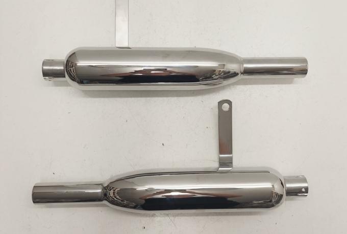 Triumph High Level Silencer Pair 1 3/8"