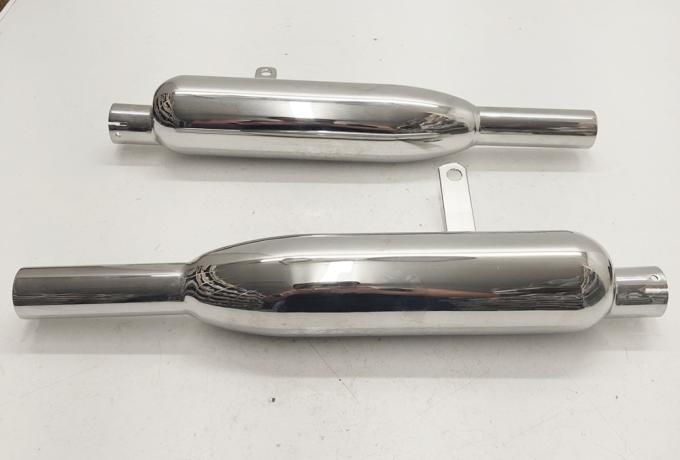Triumph High Level Silencer Pair 1 3/8"