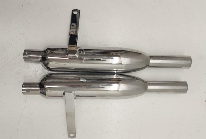 Triumph High Level Silencer Pair 1 3/8"