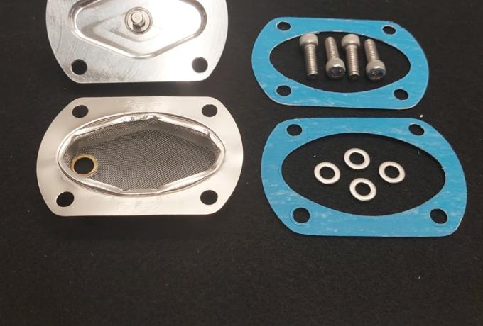 Triumph Sump Plate magnetic with Fixing Material.  Pre Unit.