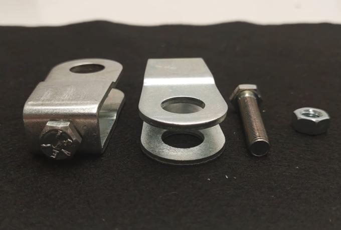 Triumph T140 Rear Wheel Chain Adjuster Pair with Bolts and Nuts